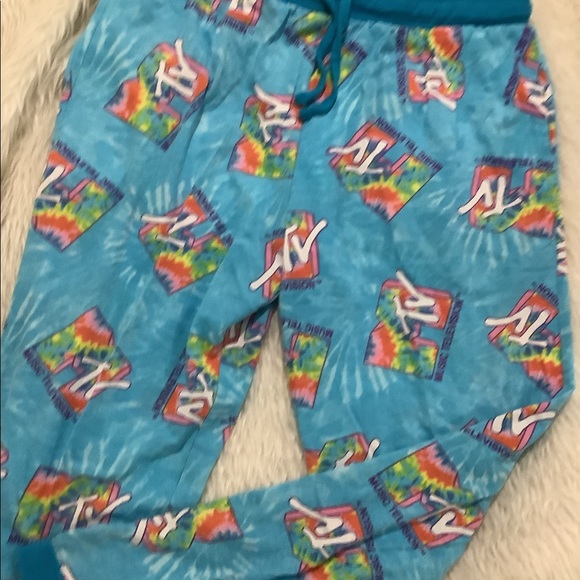 MTV blue tie dye lounge pj pants - Picture 5 of 6